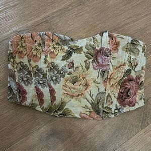 Fashion Nova Love Again Floral Corset Top